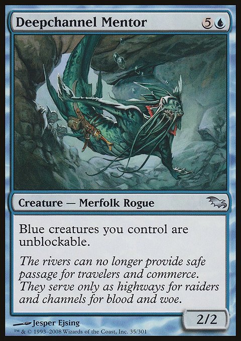 Deepchannel Mentor, Shadowmoor #35, Magic: The Gathering card