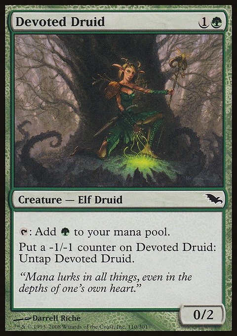 Devoted Druid, Shadowmoor #110, Magic: The Gathering card