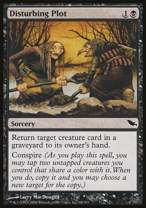 Disturbing Plot, Shadowmoor #64, Magic: The Gathering card