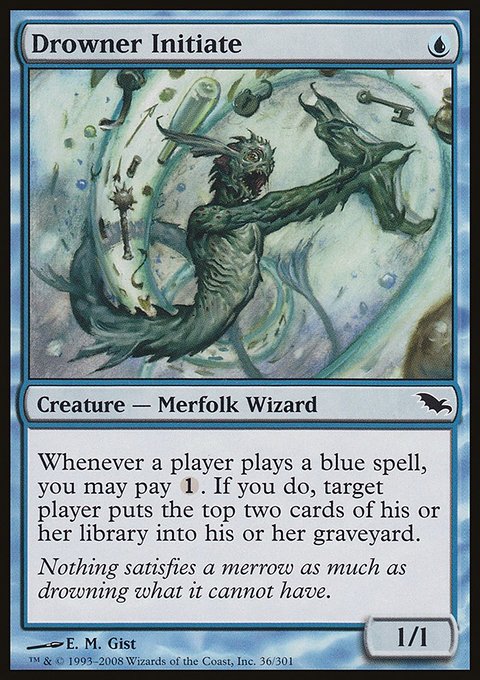 Drowner Initiate, Shadowmoor #36, Magic: The Gathering card