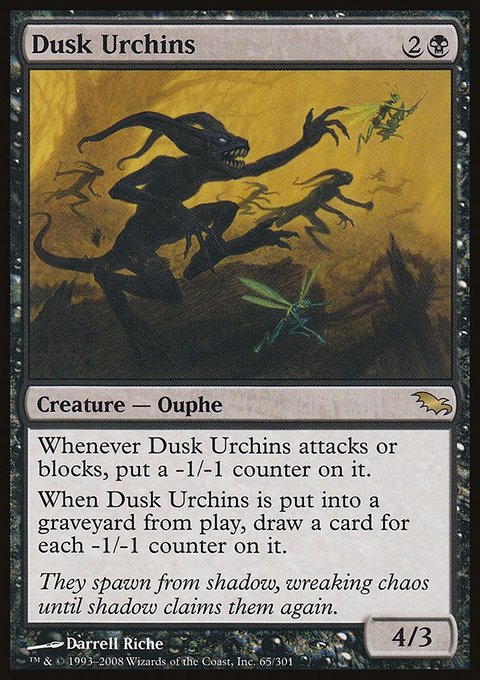 Dusk Urchins, Shadowmoor #65, Magic: The Gathering card