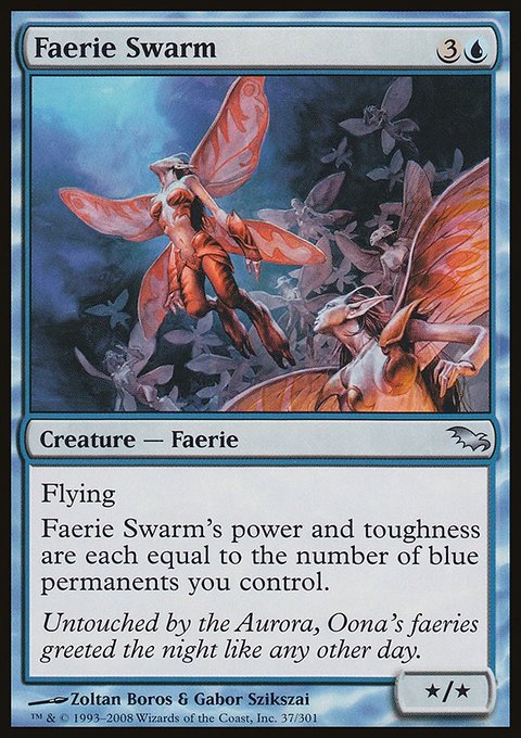 Faerie Swarm, Shadowmoor #37, Magic: The Gathering card