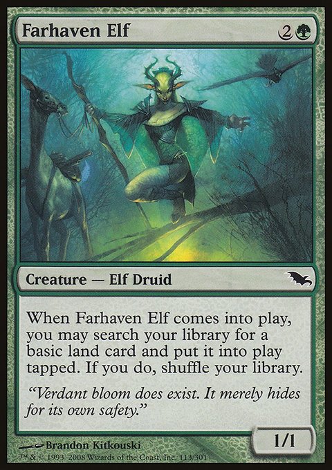 Farhaven Elf, Shadowmoor #113, Magic: The Gathering card