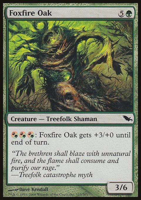 Foxfire Oak, Shadowmoor #115, Magic: The Gathering card