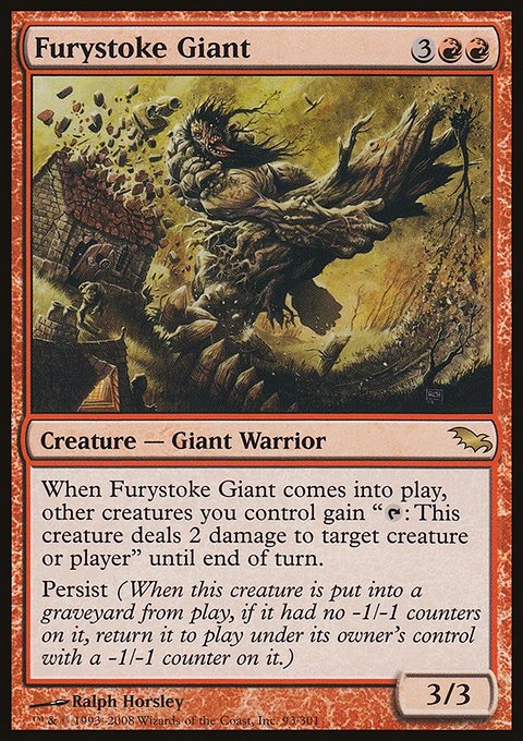 Furystoke Giant, Shadowmoor #93, Magic: The Gathering card