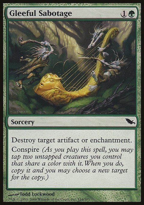 Gleeful Sabotage, Shadowmoor #116, Magic: The Gathering card
