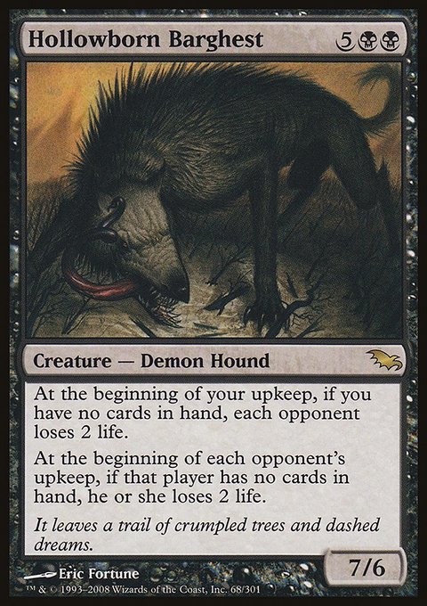 Hollowborn Barghest, Shadowmoor #68, Magic: The Gathering card