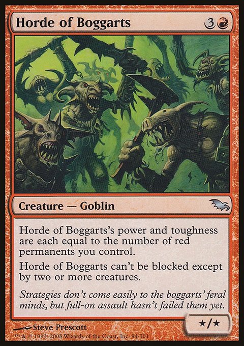 Horde of Boggarts, Shadowmoor #94, Magic: The Gathering card