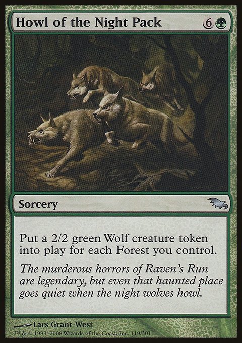 Howl of the Night Pack, Shadowmoor #119, Magic: The Gathering card