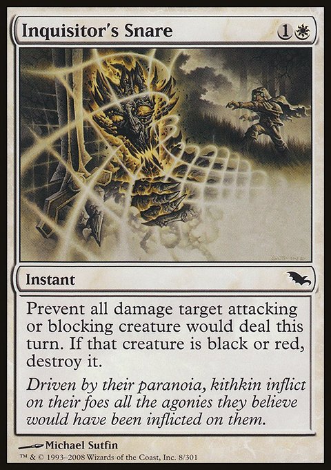 Inquisitor's Snare, Shadowmoor #8, Magic: The Gathering card