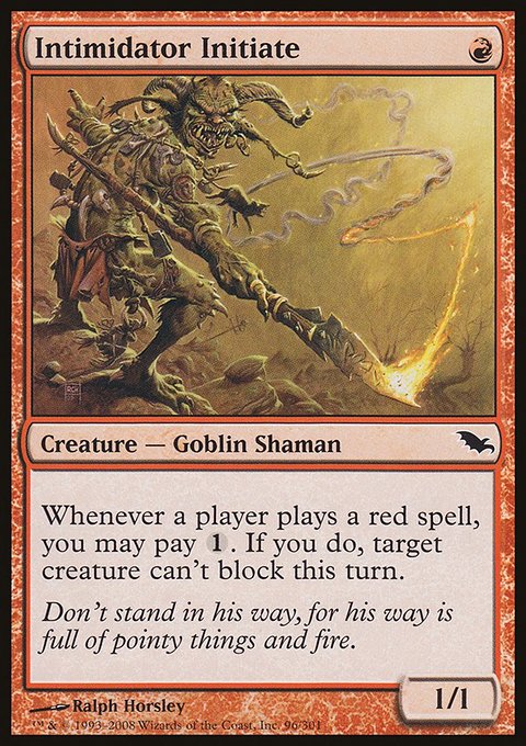 Intimidator Initiate, Shadowmoor #96, Magic: The Gathering card