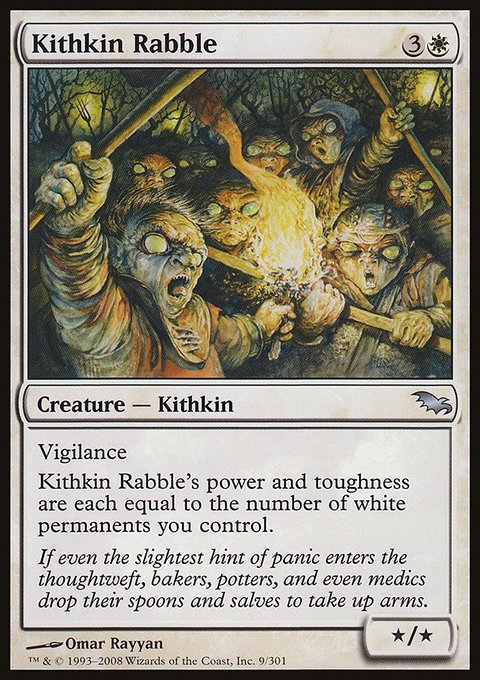 Kithkin Rabble, Shadowmoor #9, Magic: The Gathering card