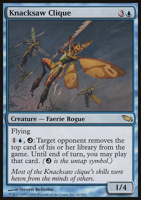 Knacksaw Clique, Shadowmoor #42, Magic: The Gathering card