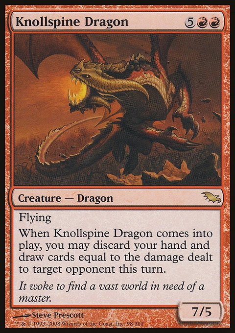 Knollspine Dragon, Shadowmoor #98, Magic: The Gathering card