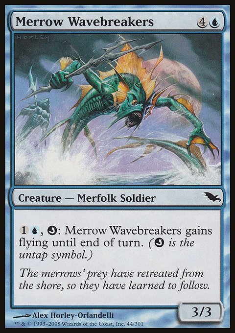 Merrow Wavebreakers, Shadowmoor #44, Magic: The Gathering card