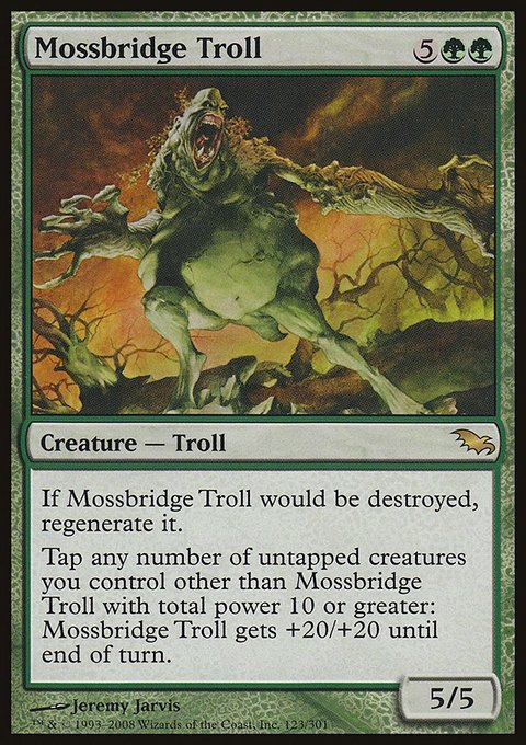 Mossbridge Troll, Shadowmoor #123, Magic: The Gathering card