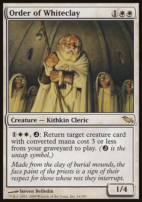 Order of Whiteclay, Shadowmoor #16, Magic: The Gathering card