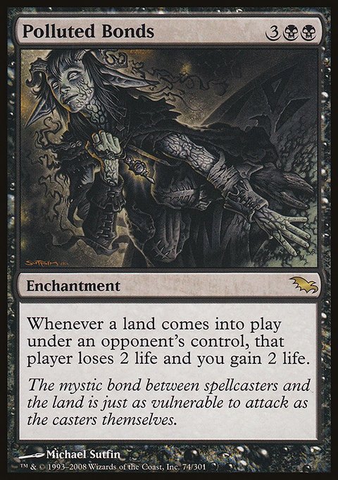 Polluted Bonds, Shadowmoor #74, Magic: The Gathering card