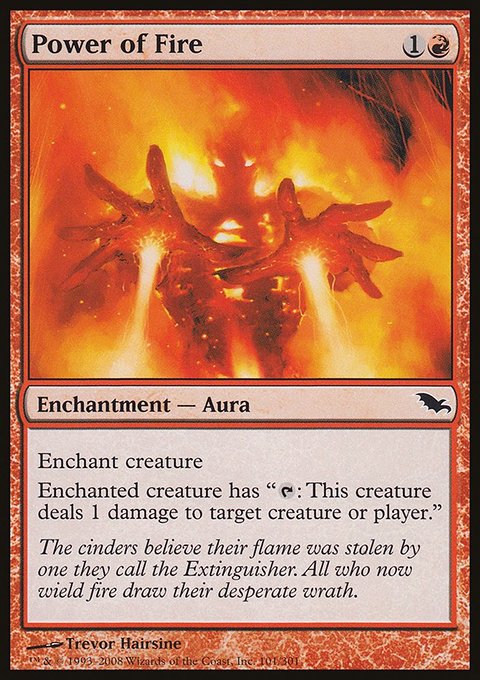 Power of Fire, Shadowmoor #101, Magic: The Gathering card