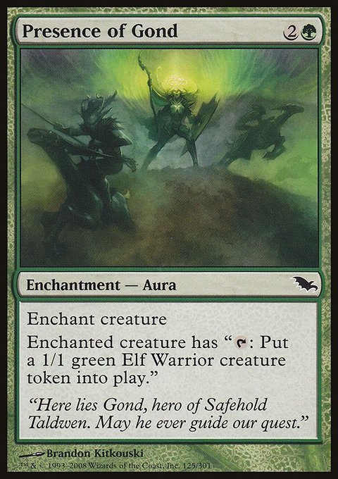 Presence of Gond, Shadowmoor #125, Magic: The Gathering card