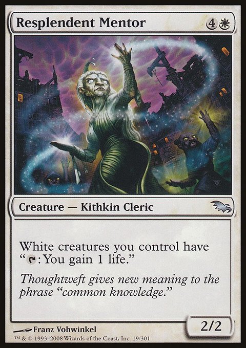 Resplendent Mentor, Shadowmoor #19, Magic: The Gathering card