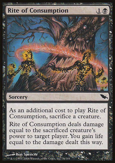 Rite of Consumption, Shadowmoor #76, Magic: The Gathering card