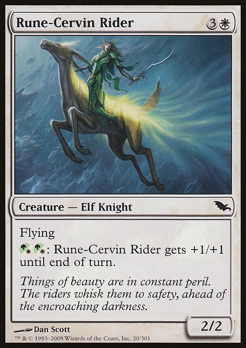 Rune-Cervin Rider, Shadowmoor #20, Magic: The Gathering card