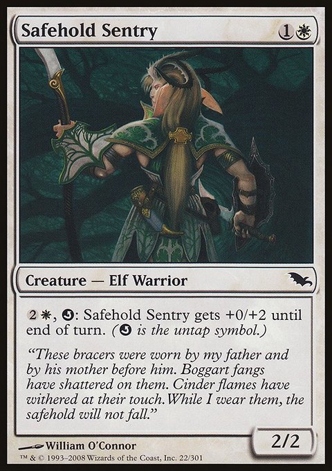 Safehold Sentry, Shadowmoor #22, Magic: The Gathering card