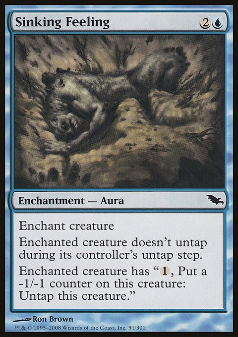 Sinking Feeling, Shadowmoor #51, Magic: The Gathering card