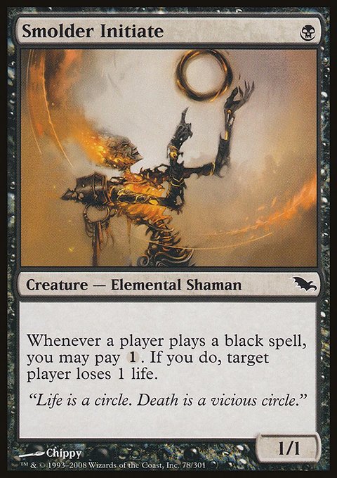 Smolder Initiate, Shadowmoor #78, Magic: The Gathering card
