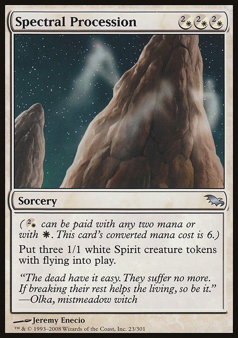 Spectral Procession, Shadowmoor #23, Magic: The Gathering card