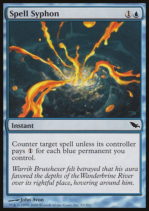 Spell Syphon, Shadowmoor #52, Magic: The Gathering card