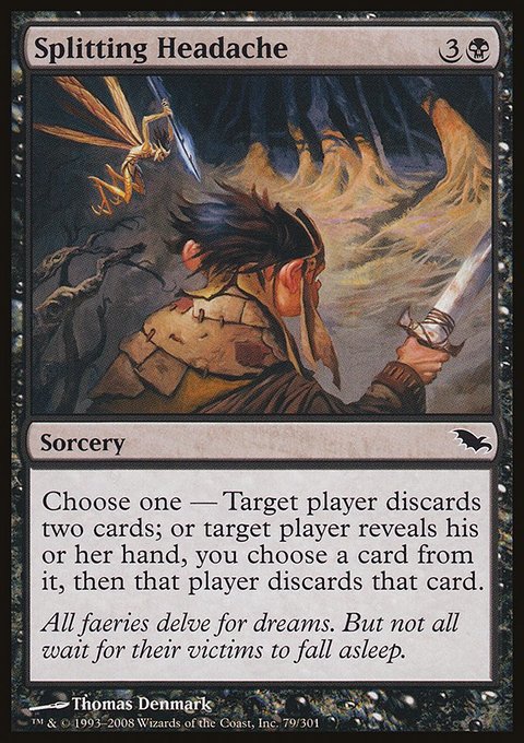 Splitting Headache, Shadowmoor #79, Magic: The Gathering card