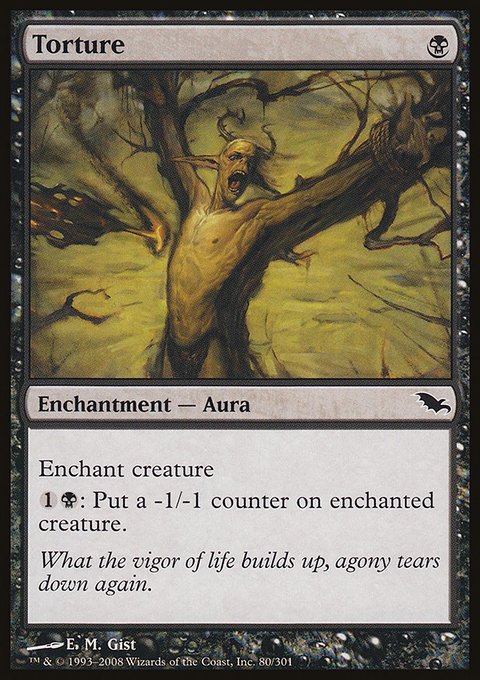 Torture, Shadowmoor #80, Magic: The Gathering card