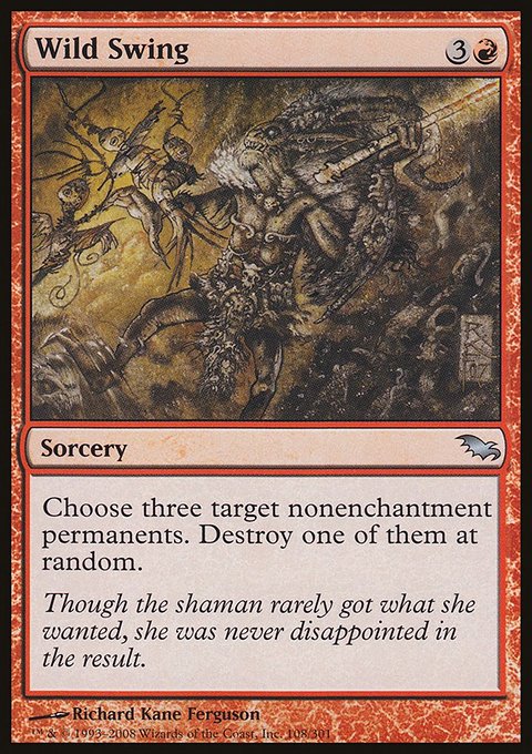 Wild Swing, Shadowmoor #108, Magic: The Gathering card
