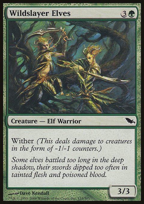 Wildslayer Elves, Shadowmoor #133, Magic: The Gathering card
