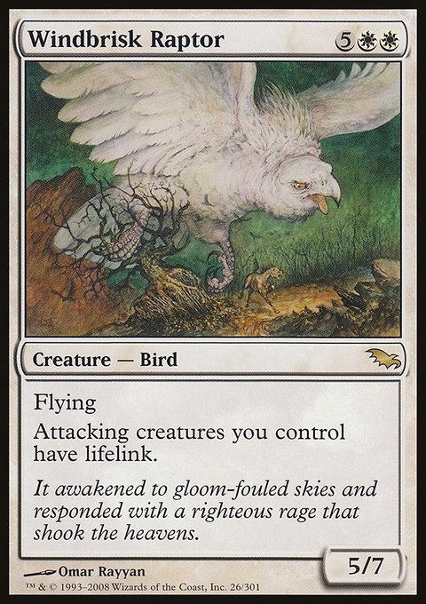Windbrisk Raptor, Shadowmoor #26, Magic: The Gathering card