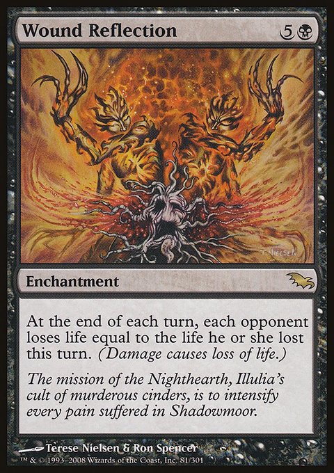 Wound Reflection, Shadowmoor #81, Magic: The Gathering card