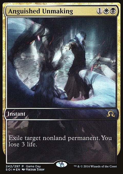 Anguished Unmaking, Shadows over Innistrad Promos #242, Magic: The Gathering card