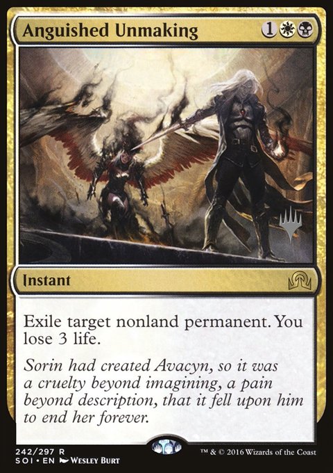 Anguished Unmaking, Shadows over Innistrad Promos #242p, Magic: The Gathering card