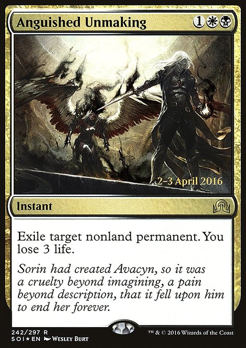 Anguished Unmaking, Shadows over Innistrad Promos #242s, Magic: The Gathering card