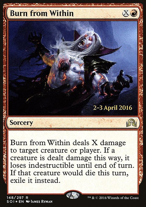 Burn from Within, Shadows over Innistrad Promos #148s, Magic: The Gathering card