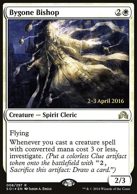 Bygone Bishop, Shadows over Innistrad Promos #8s, Magic: The Gathering card