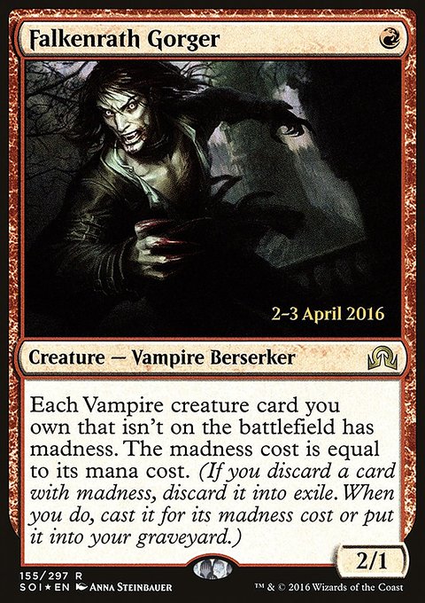 Falkenrath Gorger, Shadows over Innistrad Promos #155s, Magic: The Gathering card