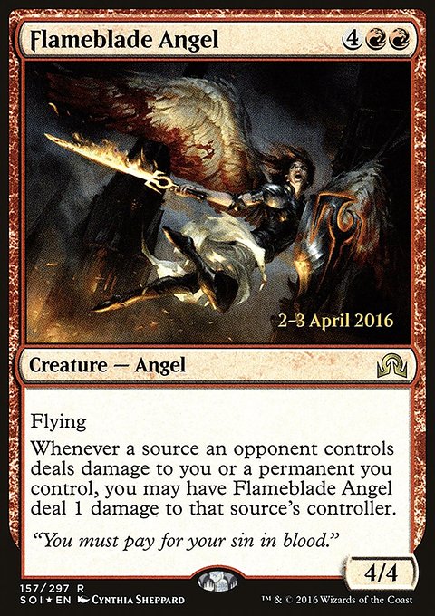Flameblade Angel, Shadows over Innistrad Promos #157s, Magic: The Gathering card