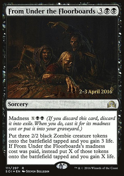 From Under the Floorboards, Shadows over Innistrad Promos #111s, Magic: The Gathering card