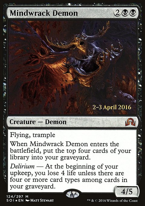 Mindwrack Demon, Shadows over Innistrad Promos #124s, Magic: The Gathering card
