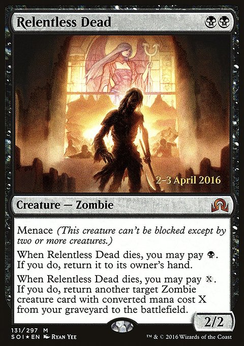 Relentless Dead, Shadows over Innistrad Promos #131s, Magic: The Gathering card