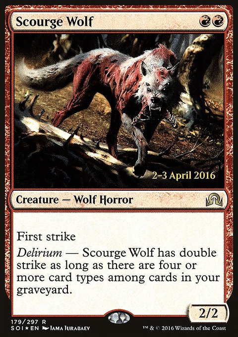Scourge Wolf, Shadows over Innistrad Promos #179s, Magic: The Gathering card