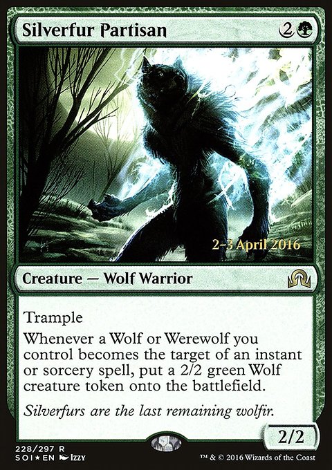 Silverfur Partisan, Shadows over Innistrad Promos #228s, Magic: The Gathering card